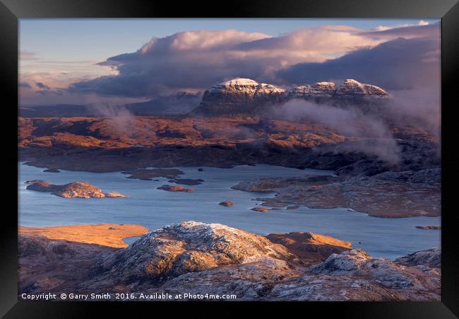 Suilven from Stac Pollaidh. Framed Print by Garry Smith