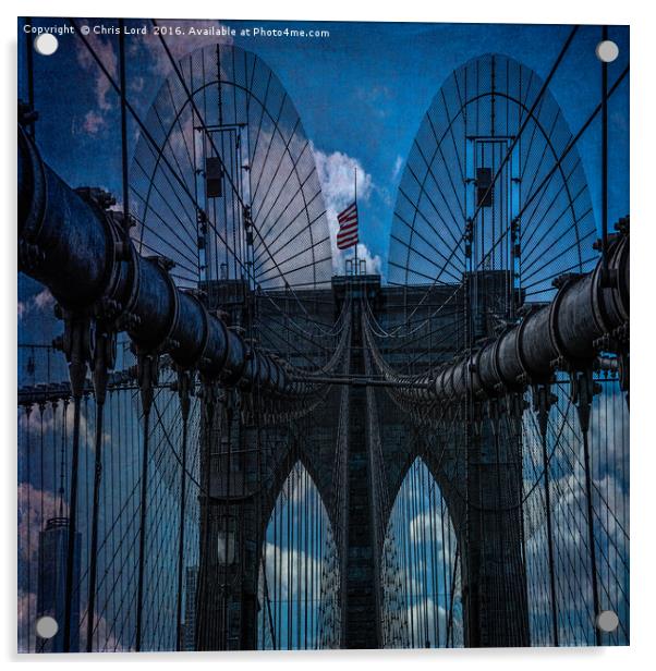 Brooklyn Bridge Webs Acrylic by Chris Lord