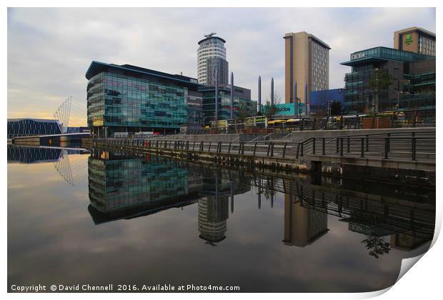 Salford Quays Reflection   Print by David Chennell
