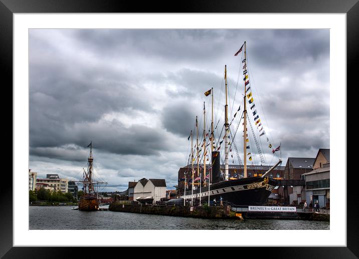 SS Great Britain in Bristol Framed Mounted Print by Oxon Images
