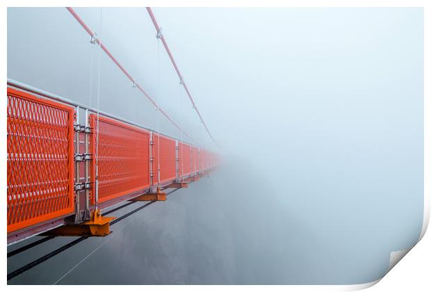 Disappear Adventure Bridge in foggy Print by Ambir Tolang