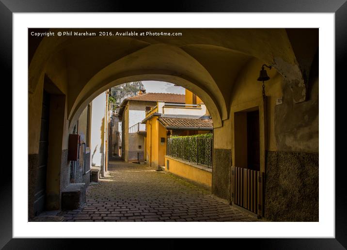 Alley Italia Framed Mounted Print by Phil Wareham