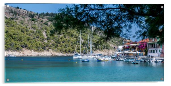 Beautiful Assos on Ionian Sea........ Acrylic by Naylor's Photography