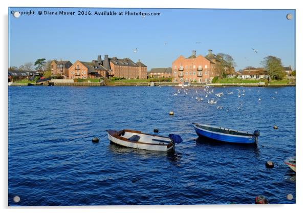 Oulton Broad Acrylic by Diana Mower