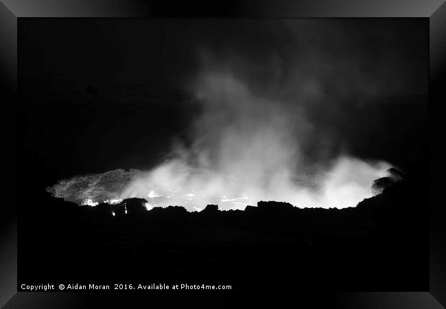 Erta Ale Volcano, Ethiopia  Framed Print by Aidan Moran