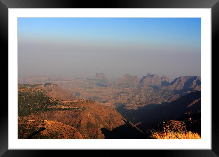 Simien Mountains At Sunset, Ethiopia  Framed Mounted Print by Aidan Moran
