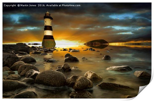 Penmon - Sunset over Puffin Island Print by K7 Photography