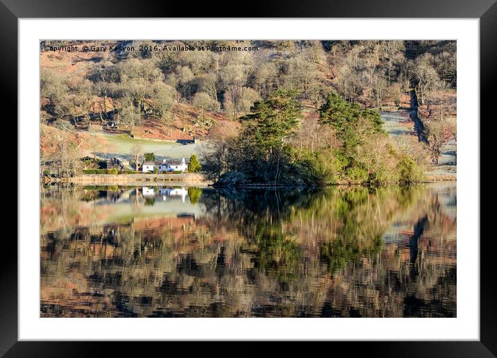 Rydalwater Reflections Lake District Framed Mounted Print by Gary Kenyon