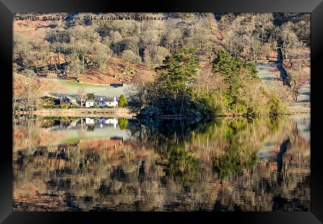 Rydalwater Reflections Lake District Framed Print by Gary Kenyon