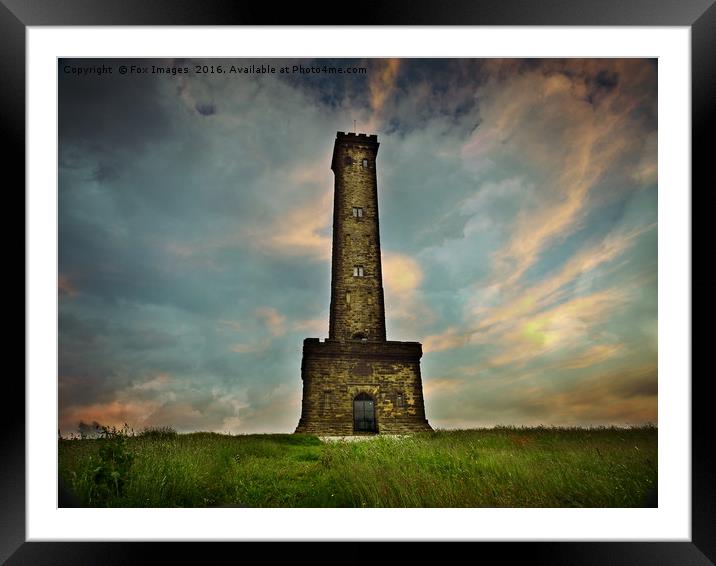 Peel tower monument Framed Mounted Print by Derrick Fox Lomax