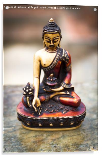 Neplease Sculpture of Budhha Acrylic by Nabaraj Regmi