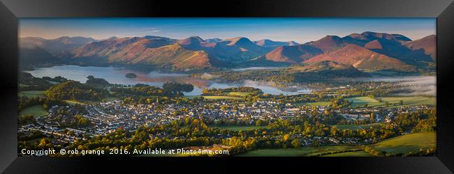 Keswick, the Western Fells and Derwentwater Framed Print by rob grange