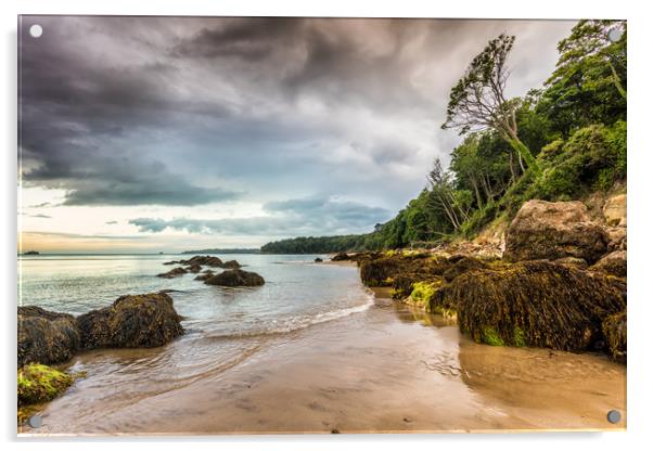 Horestone Point Priory Bay Acrylic by Wight Landscapes