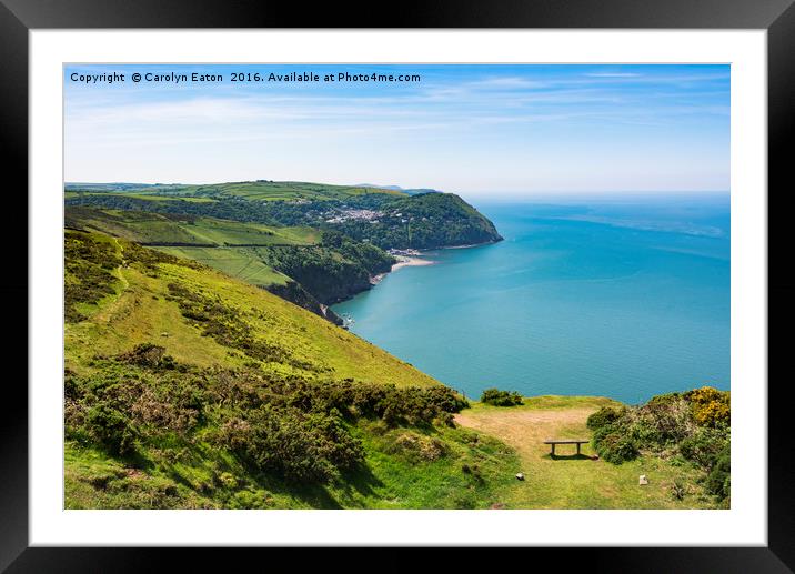 Where Exmoor Meets the Sea Framed Mounted Print by Carolyn Eaton