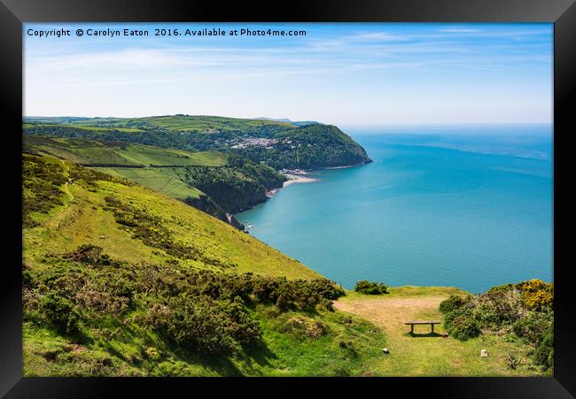 Where Exmoor Meets the Sea Framed Print by Carolyn Eaton