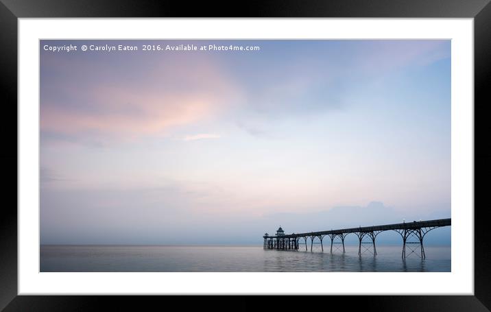 Clevedon Pier Framed Mounted Print by Carolyn Eaton
