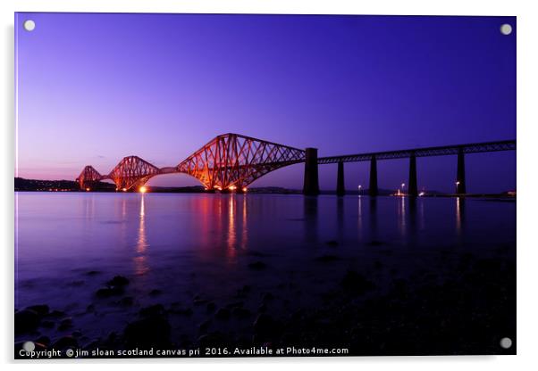 Forth Rail Bridge Acrylic by jim scotland fine art