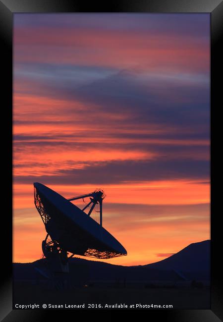 Radio dish Framed Print by Susan Leonard