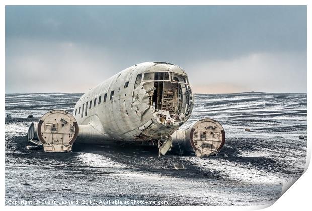 Abandoned plane Print by Susan Leonard