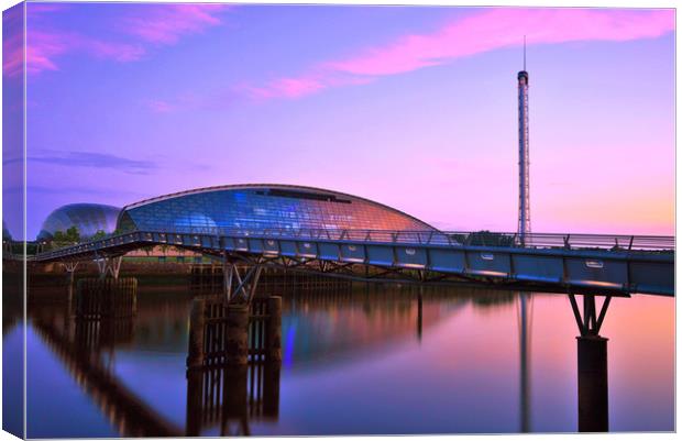 Glasgow Science Centre Canvas Print by Angela H