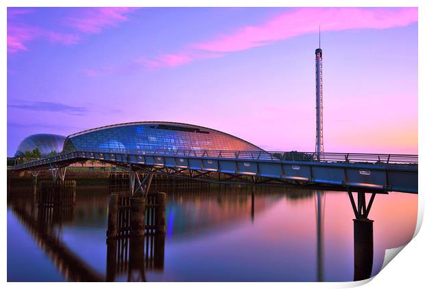 Glasgow Science Centre Print by Angela H