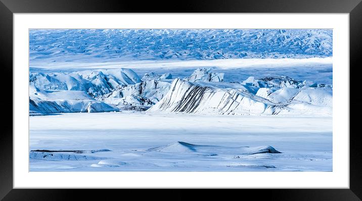 Glacier Ice Rocks Framed Mounted Print by Svetlana Sewell