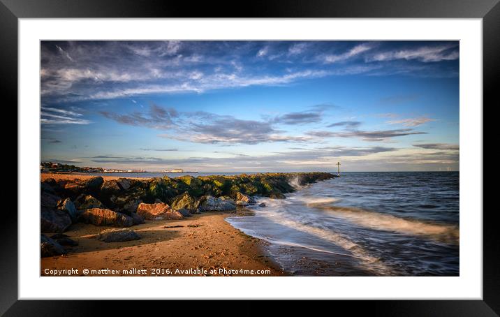 Clacton On Sea June Seafront Framed Mounted Print by matthew  mallett