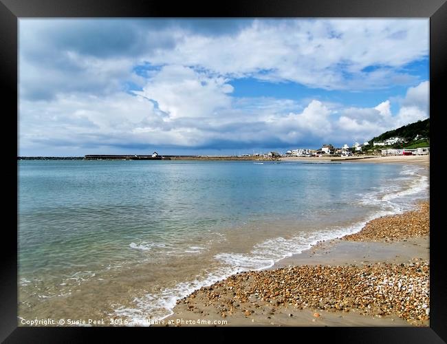 Stormy Summer Morning At Lyme Regis Framed Print by Susie Peek