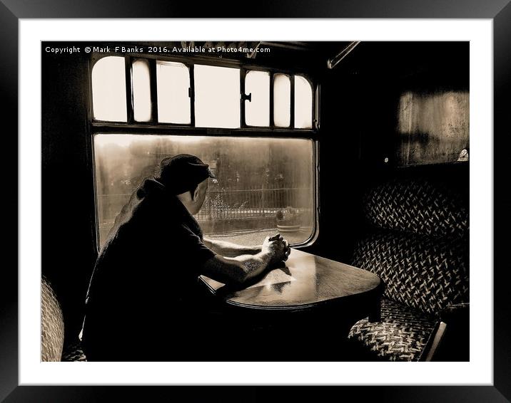 Stranger on a Train Framed Mounted Print by Mark  F Banks