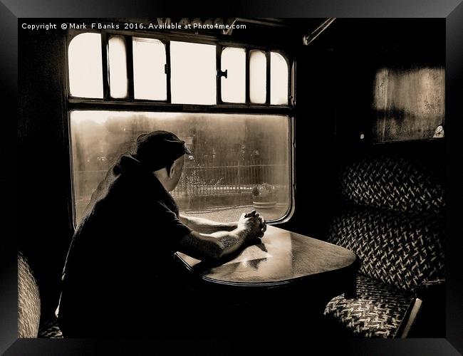Stranger on a Train Framed Print by Mark  F Banks