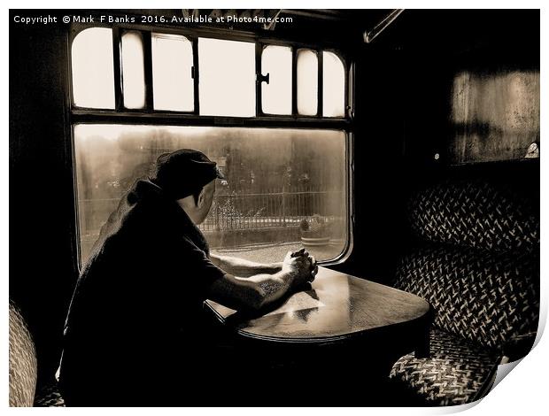 Stranger on a Train Print by Mark  F Banks