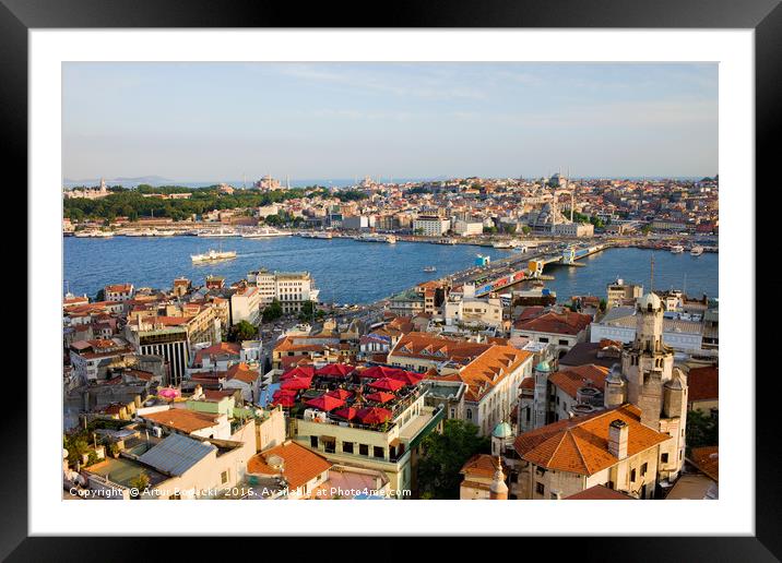 Istanbul City Framed Mounted Print by Artur Bogacki