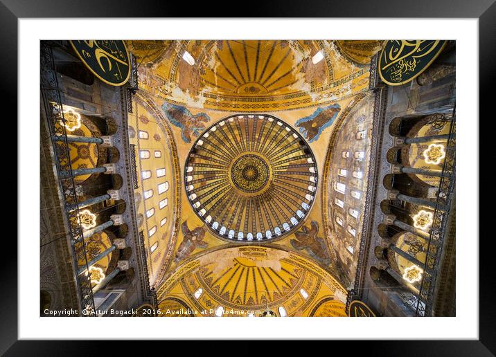 Hagia Sophia Ceiling Framed Mounted Print by Artur Bogacki