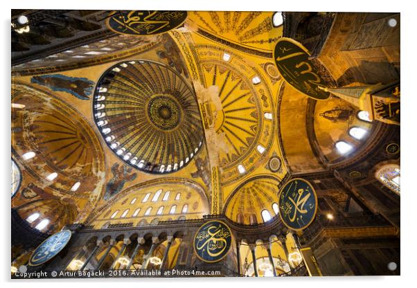 Hagia Sophia Architecture Acrylic by Artur Bogacki
