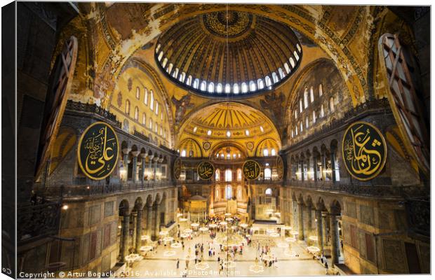 Hagia Sophia Interior Canvas Print by Artur Bogacki