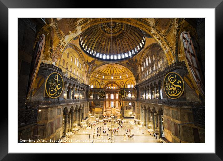 Hagia Sophia Interior Framed Mounted Print by Artur Bogacki