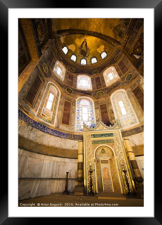 Mihrab in the Hagia Sophia Framed Mounted Print by Artur Bogacki