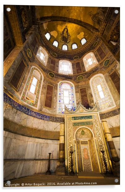 Mihrab in the Hagia Sophia Acrylic by Artur Bogacki
