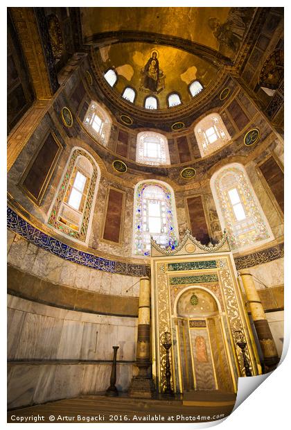 Mihrab in the Hagia Sophia Print by Artur Bogacki