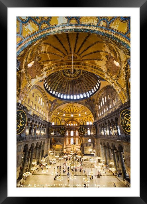 Hagia Sophia Interior Framed Mounted Print by Artur Bogacki