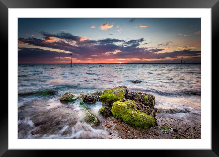 Gurnard Sunset Isle Of Wight Framed Mounted Print by Wight Landscapes