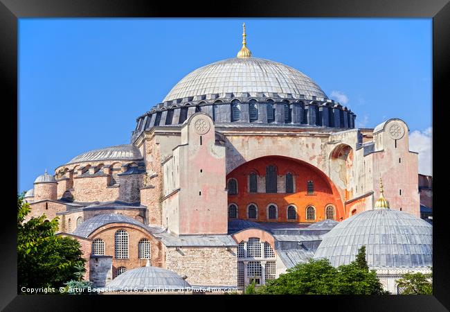 Hagia Sophia Byzantine Architecture Framed Print by Artur Bogacki