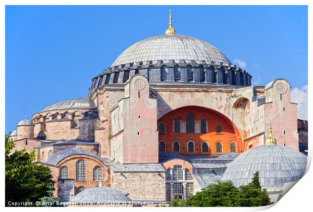 Hagia Sophia Byzantine Architecture Print by Artur Bogacki