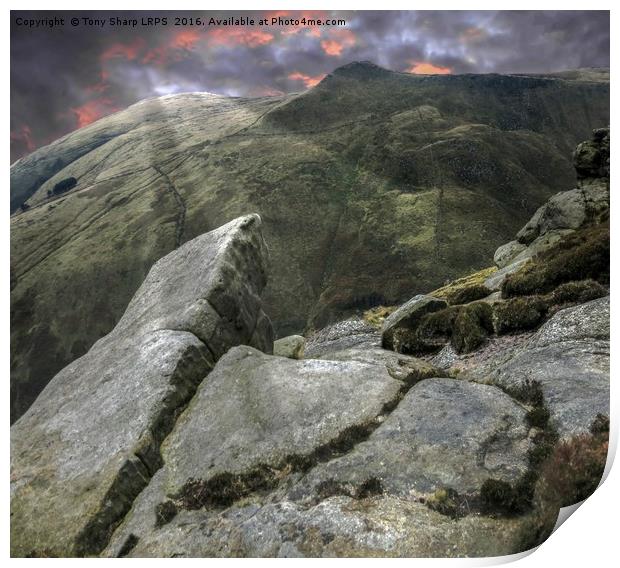 Kinder Scout, Peak District Print by Tony Sharp LRPS CPAGB