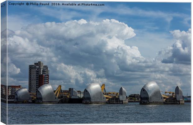 Thames Barrier in London Canvas Print by Philip Pound