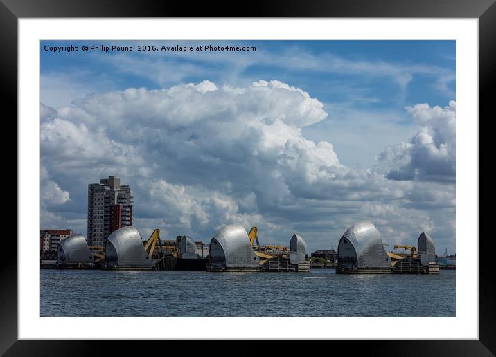 Thames Barrier in London Framed Mounted Print by Philip Pound