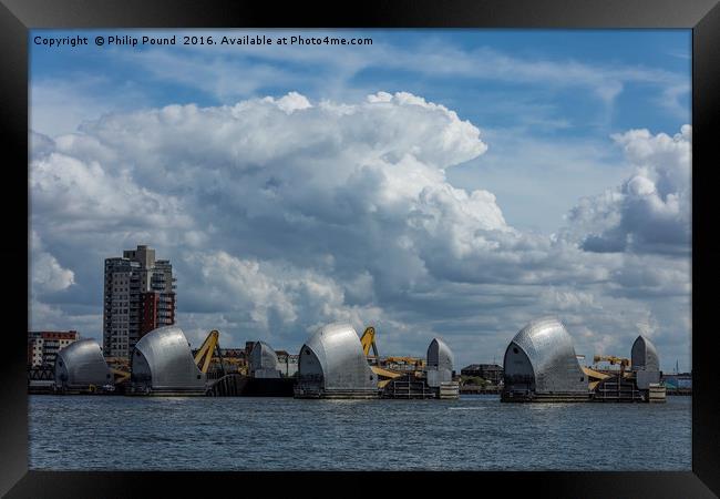 Thames Barrier in London Framed Print by Philip Pound