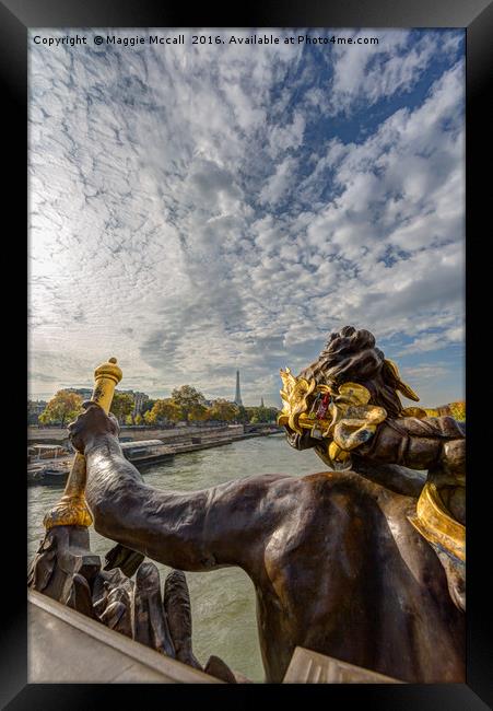 Tour Eiffel from  Le Pont des Invalides, Paris Framed Print by Maggie McCall