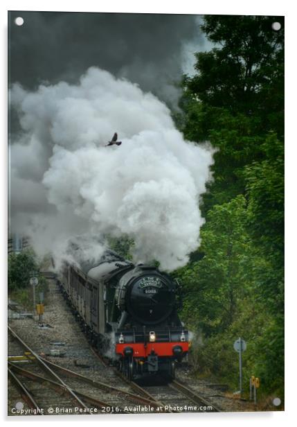 The Flying Scotsman Acrylic by Brian Pearce