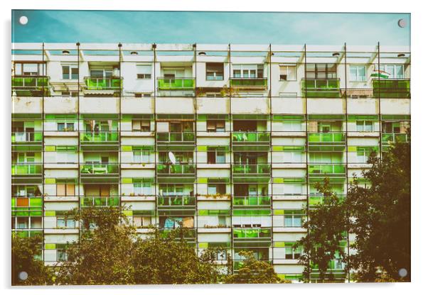 Communist Building Apartments Acrylic by Radu Bercan